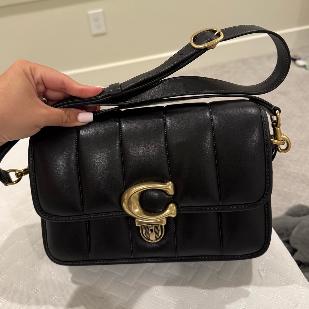 Coach Black Studio Quilted Shoulder Bag - Picture 2 of 7